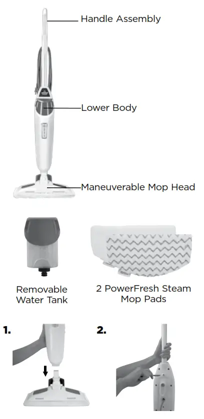 Bissell 1940 Series Powerfresh Steam Mop - Assembly