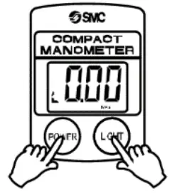 SMC PPA100 Compact Manometer AR Regulator - Lock mode function