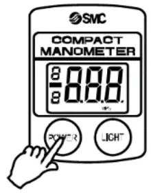 SMC PPA100 Compact Manometer AR Regulator - Power ON