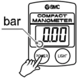 SMC PPA100 Compact Manometer AR Regulator - Units Display2