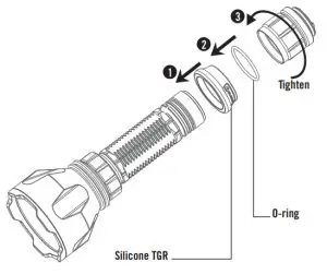 OLIGHT 6972378121325 Warrior X Turbo 1100 Lumen 1000 Meter Throw Tail Switch 21700 Battery - Tighten