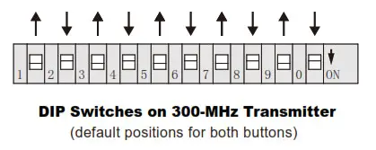 SECURITY BRANDS 14R300 300-MHz Transmitter- Setup 2