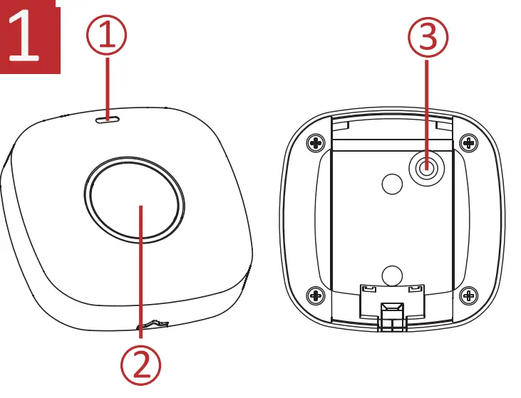 HIKVISION DS PDEB1 EG2 WB(B) Wireless Emergency Button - APPEARANCE