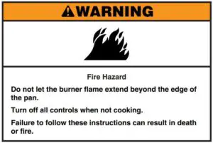 COOKING WITH YOUR COOKTOP WARNING