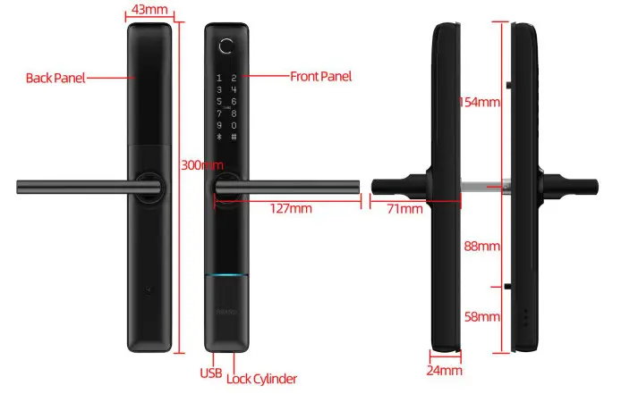 Guangzhou Weshine Electronic Technology S1 TTB Smart Lock- Lock structure