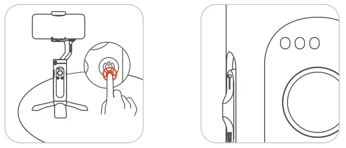 hohem X2 iSteady Smartphone Gimbal - powering on