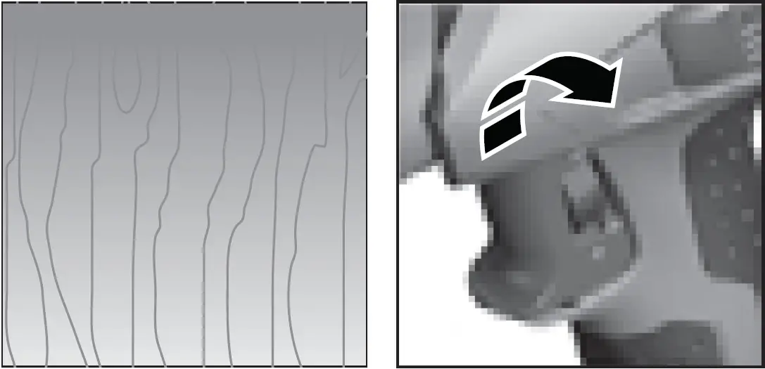 Not enough material on target area