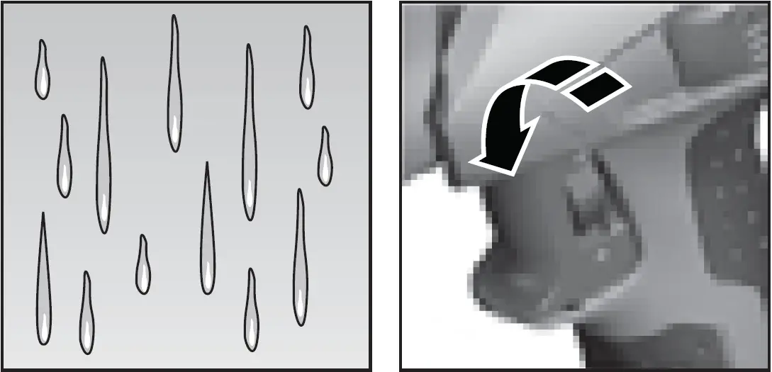 Too much material on target area