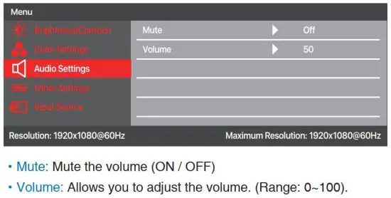 FIG 20 Audio Settings