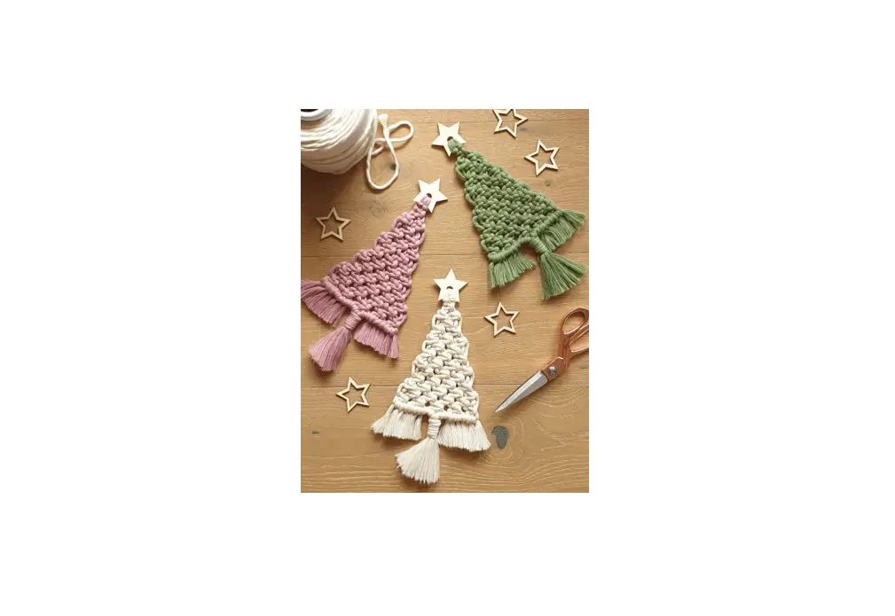 Anko Christmas Craft Diy Macrame Ornaments Kit Instructions