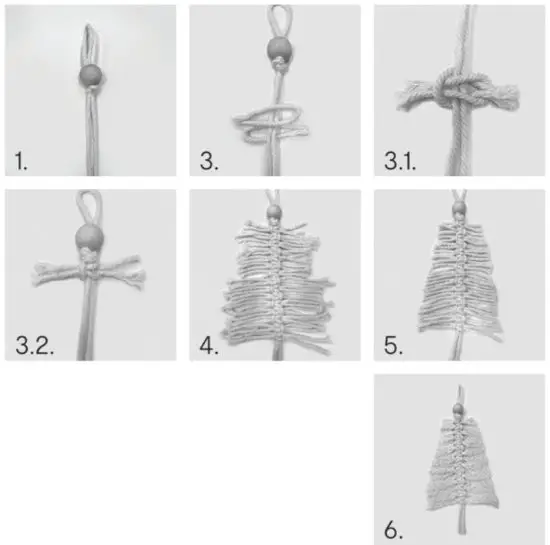 anko Christmas Craft DIY Macrame Ornaments Kit - Tree Ornament