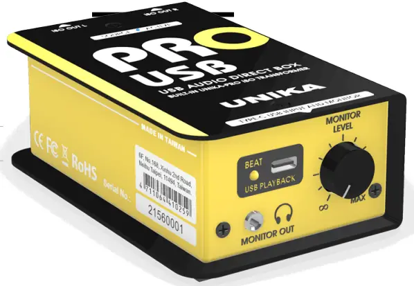 UNiKA Pro USB Series Audio Interface USB Audio Direct Box - direct box