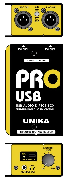UNiKA Pro USB Series Audio Interface USB Audio Direct Box
