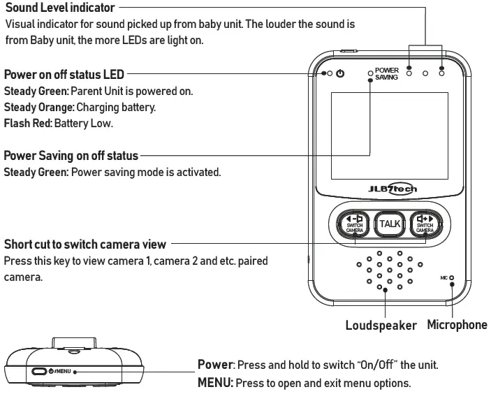 JLB7tech JLB55926T Video Baby Monitor 4