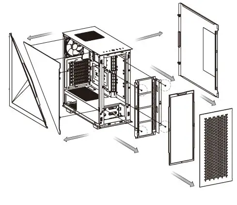 thermaltake CA-1S2-00M1WN-02 Divider 300 TG Air Tower Chassis FIG 6