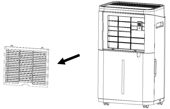 CHURANTY 50 Pint Dehumidifier with 6 5 L Water Tank and Continuous Quiet Drain Hose Auto Defrost - fig6