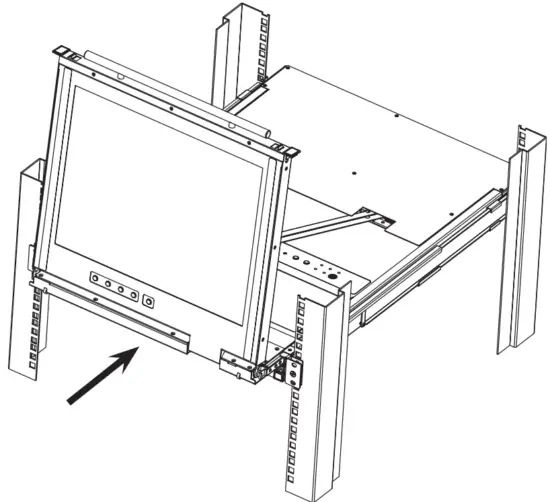 TRIPP LITE B030 008 17 IP Console KVM Switch with IP Access - front handle