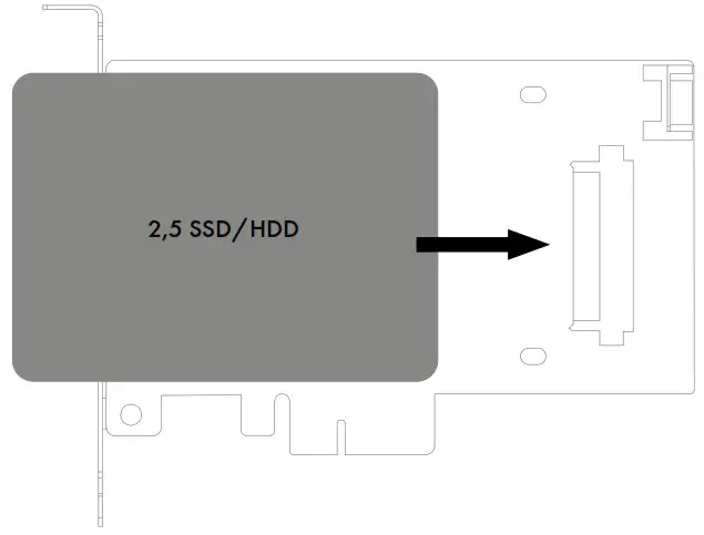 ICY BOX IB PCI2017 U2 U 2 SATA PCIe Controller Card - Installation 1