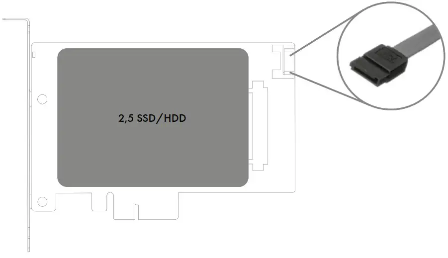 ICY BOX IB PCI2017 U2 U 2 SATA PCIe Controller Card - Installation 4