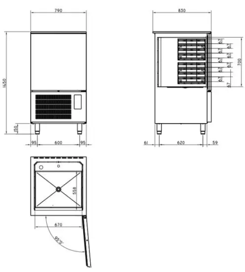 OMEGA BF R031 Blast Freezers and Blast Chillers Panel Programmable Pastry - fig 2