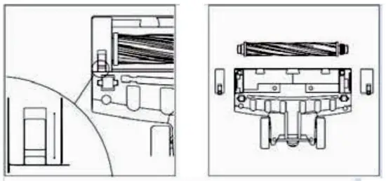 Cleaning the floor brush