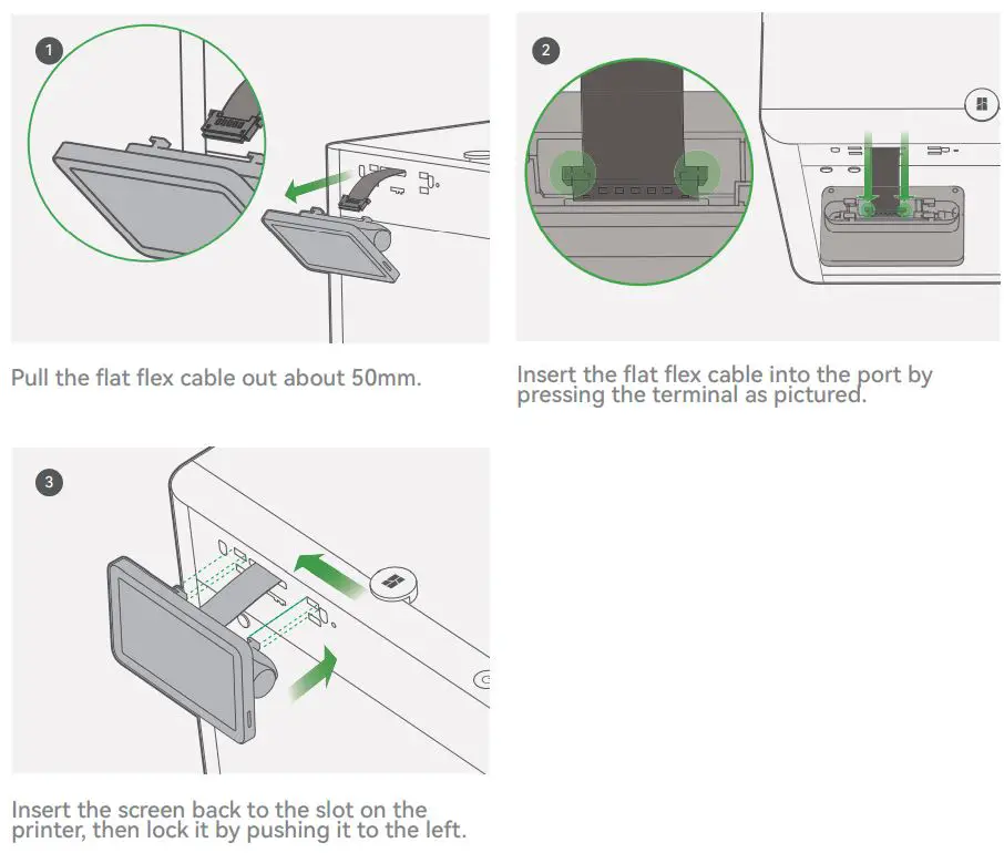 Bambu Lab X1 3D Printer User Guide - Screen Installation