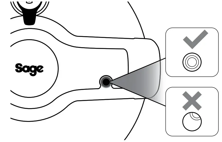 Sage Fast Slow Pro-- Close the lid and turn the lid knob clockwise