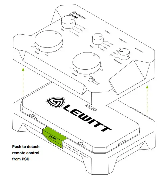 LEWITT LCT 1040 Large Diaphragm Tube FET Condenser Microphone System - Detached remote setup