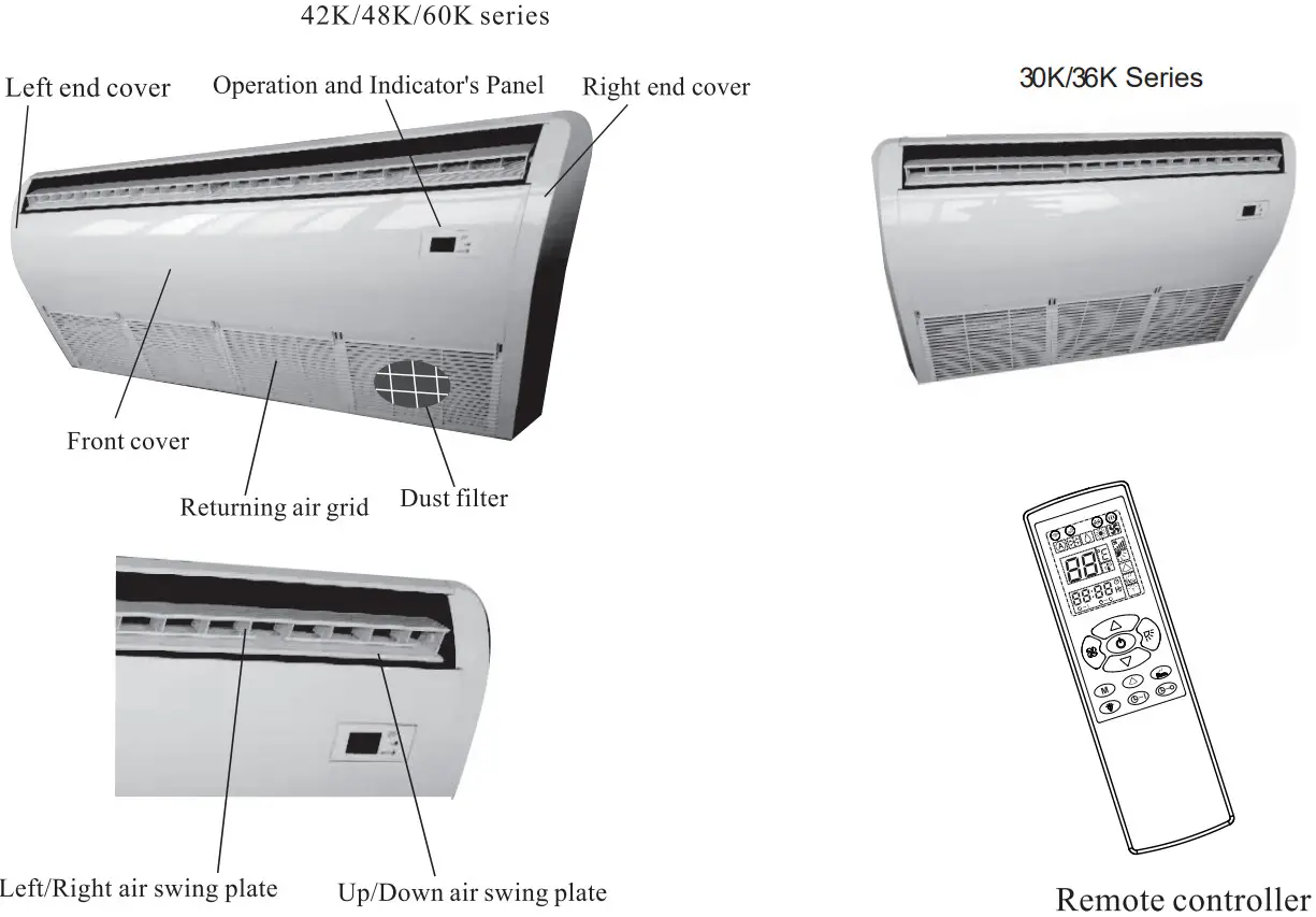 WALTON 30K 30000BTU Ceiling Air Conditioner - Fig