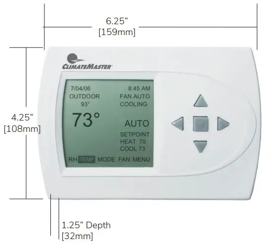 CLIMATEMASTER ATP32U04C Programmable 3H 2C w Humidity