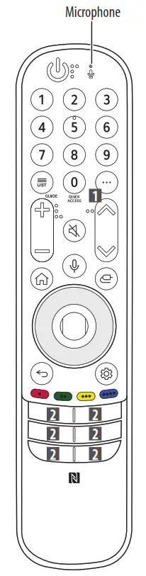 LG OLED55C1RLA 55 Inch 4K Smart OLED TV - remote
