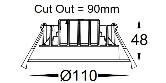 HAVIT Lighting HV5522T-BLK Polly + Gleam Recessed LED Downlight - figure 1