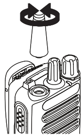 motorola CP100d Non Keypad Portable Radio - antenna