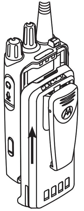 motorola CP100d Non Keypad Portable Radio - battery