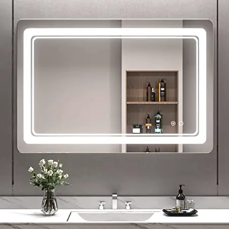 INSTER-WSHDRMMR0051-40--Inch-W-x-24-Inch-H-Rectangular-Frameless-Anti-Fog-Dimmable-Horizontal-Wall-Mount-LED-Bathroom-Vanity-Mirror-product