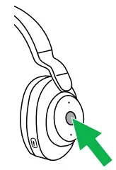 Jabra Wireless Headphones - End call