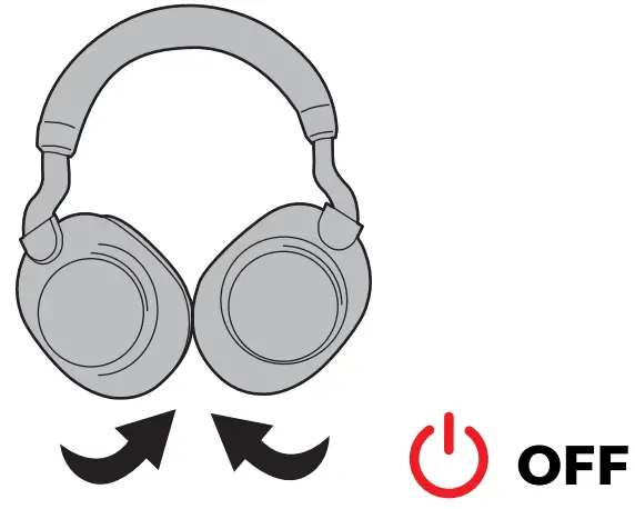 Jabra Wireless Headphones - Power off