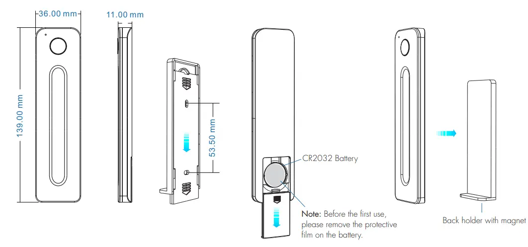 ledyilighting R11 Ultrathin Touch Slide RF Remote Controller - remote 2