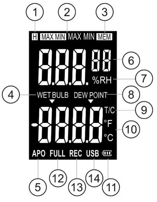 PCE Instruments PCE-THD 50 Temperature and Humidity Data Logger - 2