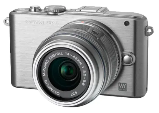 OLYMPUS E PL3 1442 Kit Silver Tilting LCD Screen Camera