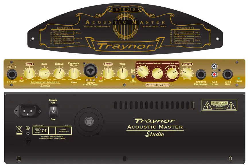Traynor AMSTUDIO Acoustic Master Studio - parts 2