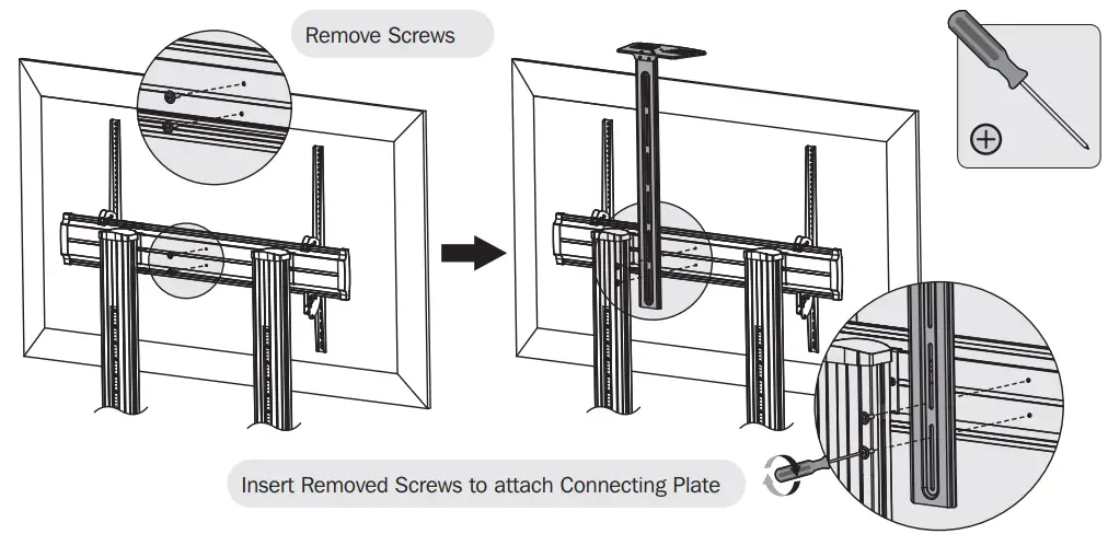 TRIPP LITE DMCS60100XX Heavy Duty Mobile Flat Panel Floor Stand - Adjust Column Height 8