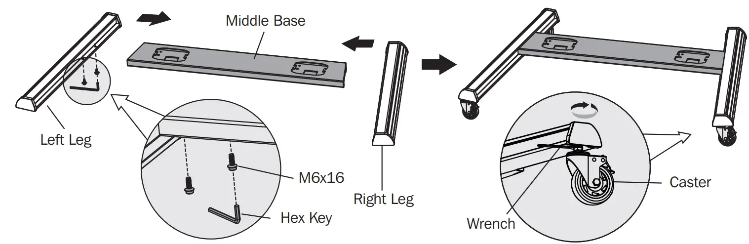 TRIPP LITE DMCS60100XX Heavy Duty Mobile Flat Panel Floor Stand - Base
