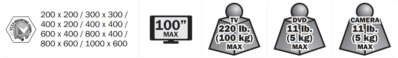 TRIPP LITE DMCS60100XX Heavy Duty Mobile Flat Panel Floor Stand - Icon