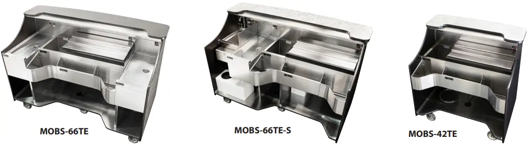 Perlick MOBS 42TE Signature 42 Inch Stainless Steel Mobile Bar with Ice Chest - Fig 1