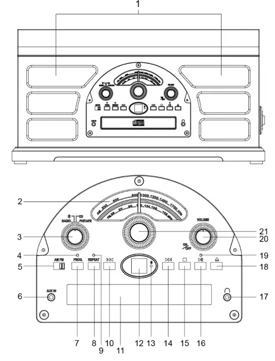 Crosley CR7021A-BK Rochester Entertainment Center-1