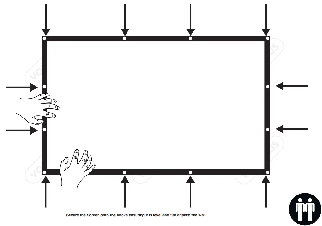 VonHaus 3000247 Fold Up Projector Screen fig