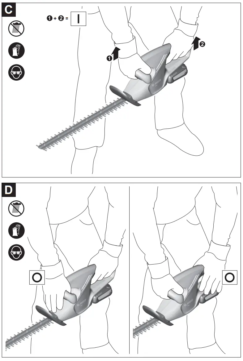 BOSCH EasyHedgeCut 18 45 Cordless With Battery Electric Hedge Trimmer - Fig1