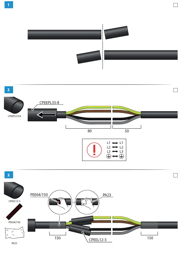 ENSTO SJK4X4 Heat shrink joint 2