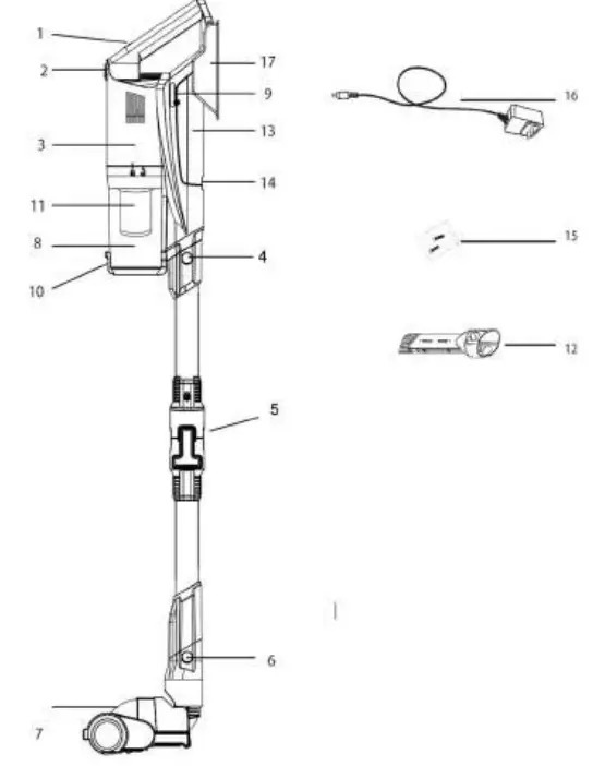 TurboTronic-TT-CV11-Folding-Tube-Cyclonic-Vacuum-Stick-2